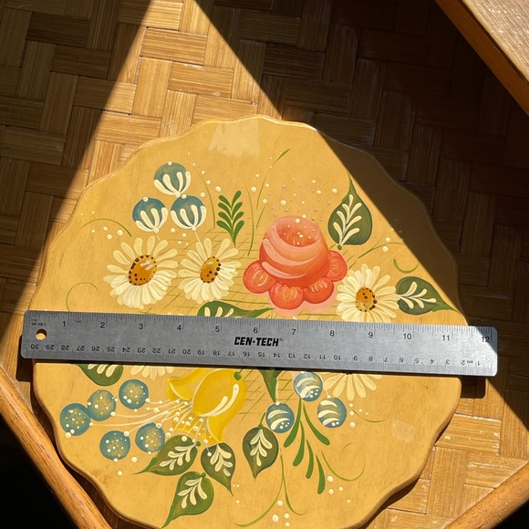 Folk art painted wooden plaque cottage boho hippie - Picture 8 of 11